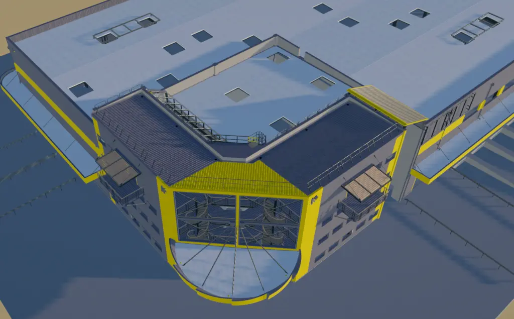 Image of the aerial view of the KE Dispatch Center project