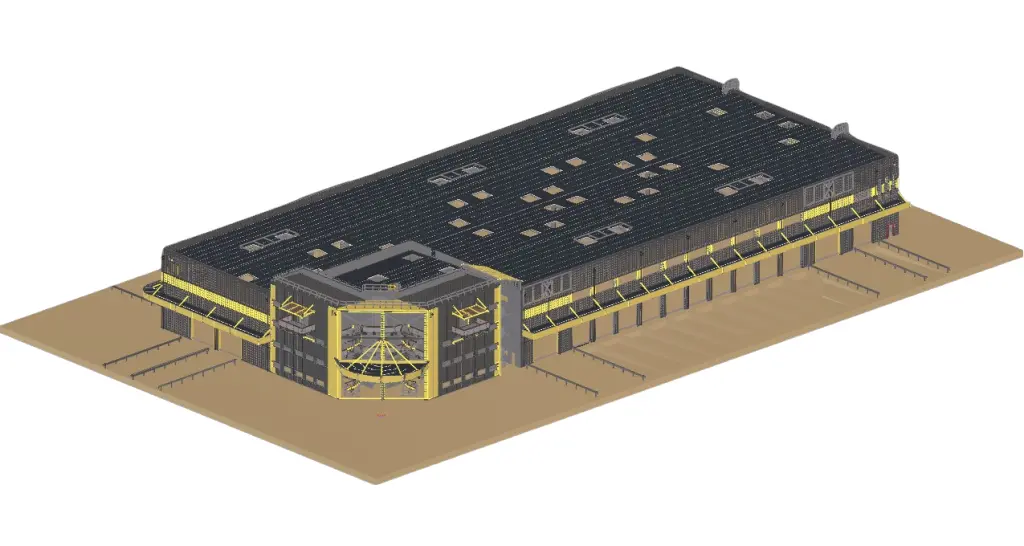 Image of the 3D model of the KE Dispatch Center project