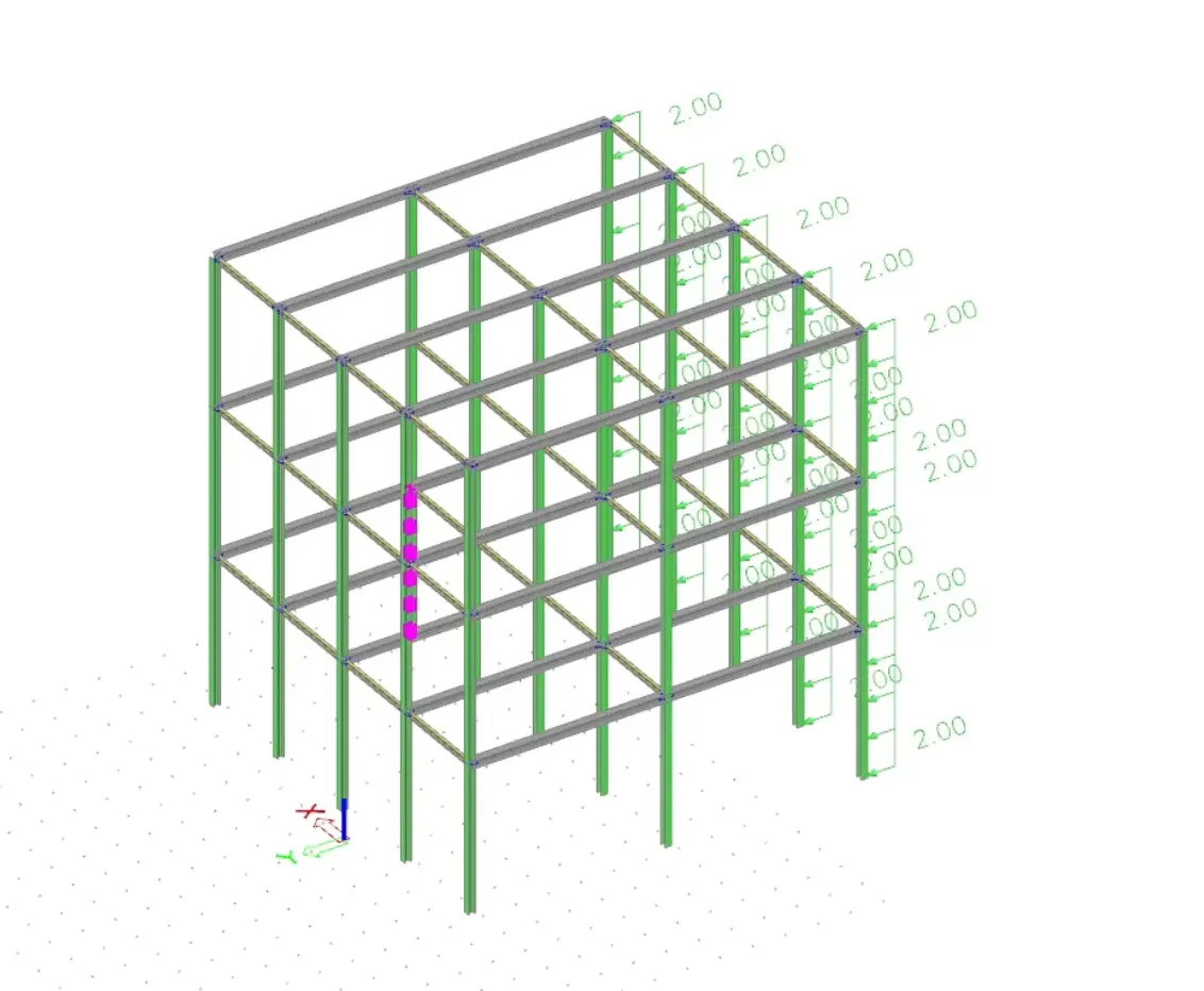 Image of the SCIA test model used for initial testing.