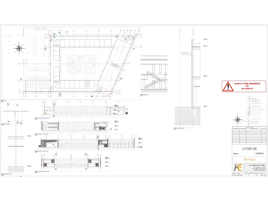 Detail Plans of the KE High School Project