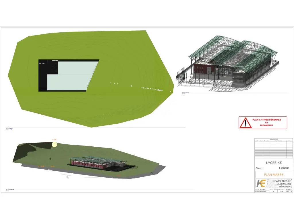 Site Plan of the KE High School Project