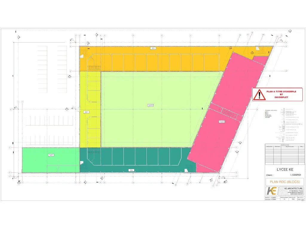 Ground Floor Block Plan of the KE High School Project