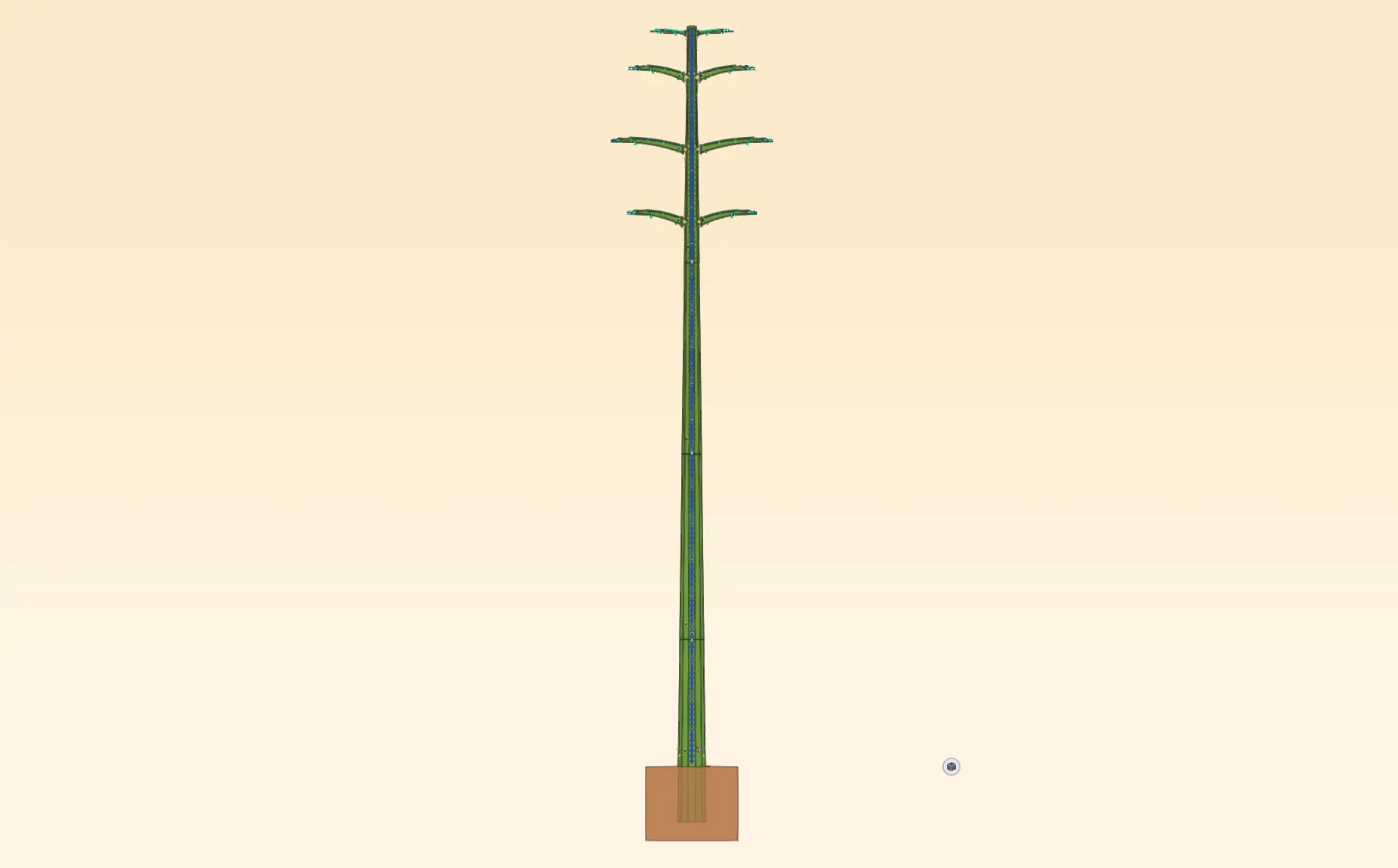 Image of the entire Muguet tubular pylon
