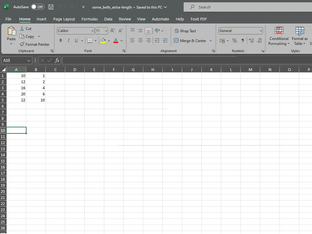 Image of the Excel file from the Smart Bolt Adjuster project