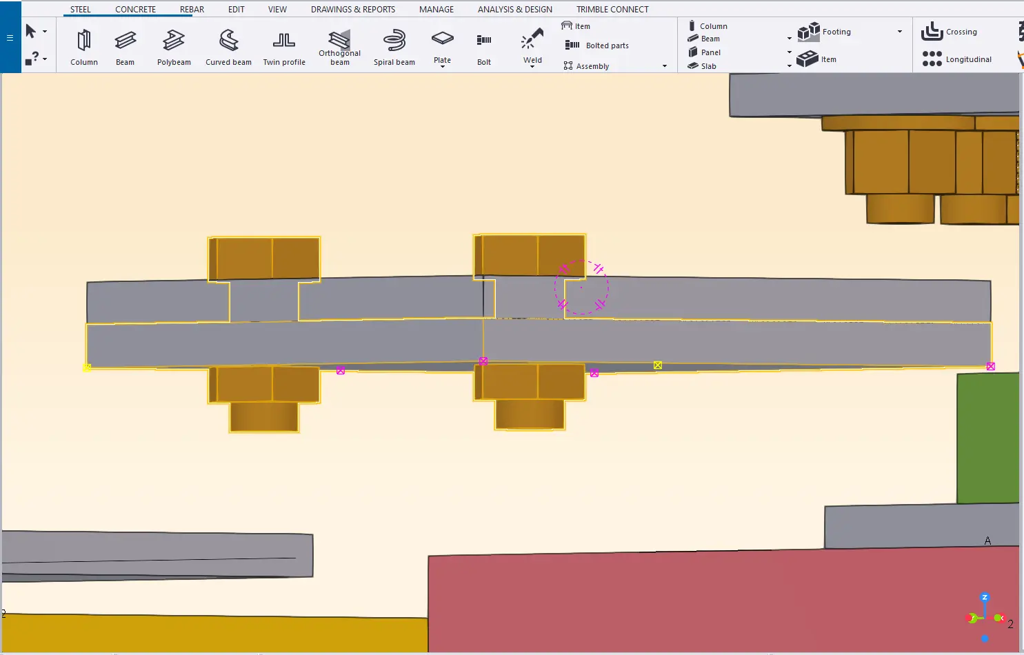 Image of the first clash detected by the Smart Bolt Adjuster plus project