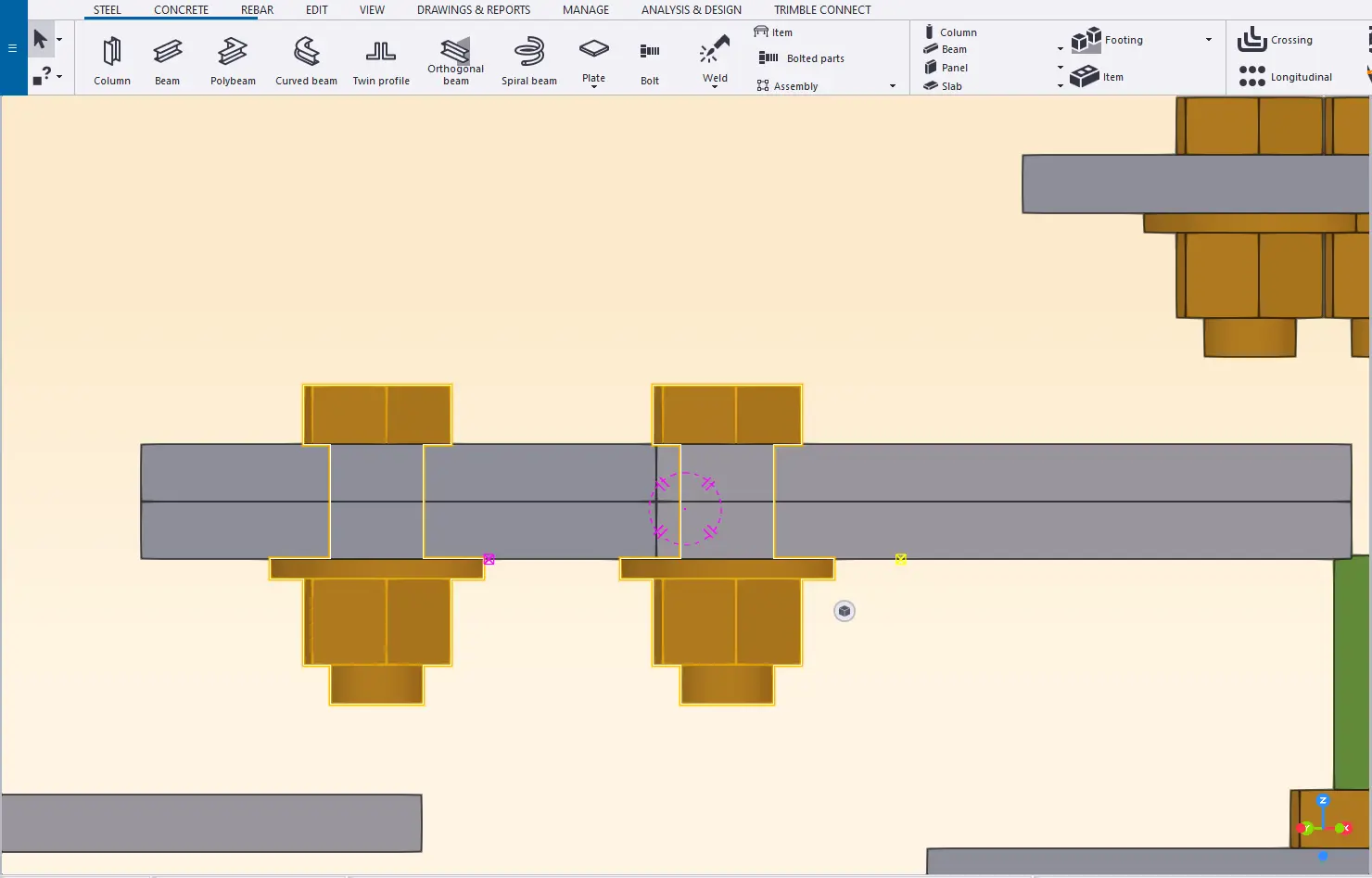 Image of the first clash resolved by the Smart Bolt Adjuster plus application